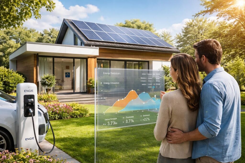 Anticiper le budget électricité pour la maison avec des panneaux solaires Engie et EDF ENR